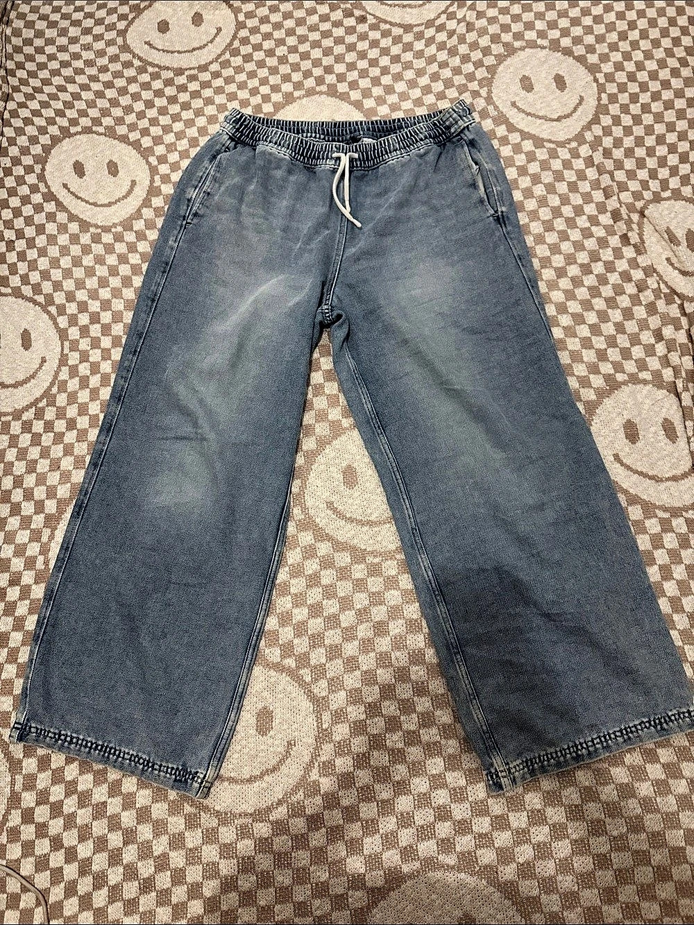 H&M - Women’s Wide-Leg Denim in Blue Size Medium